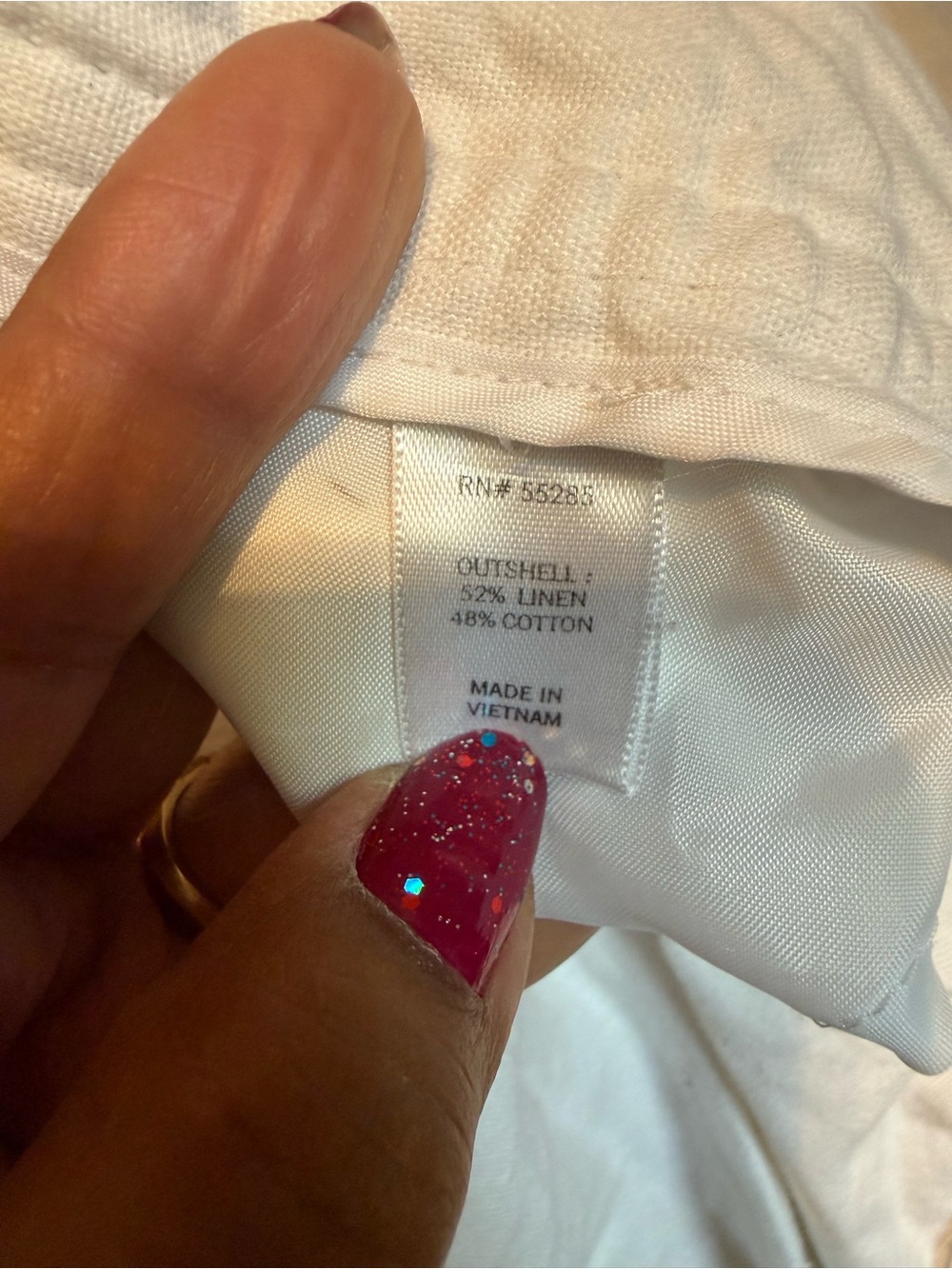 Express White Cuffed Linen-Blend Shorts - Picture 6 of 7